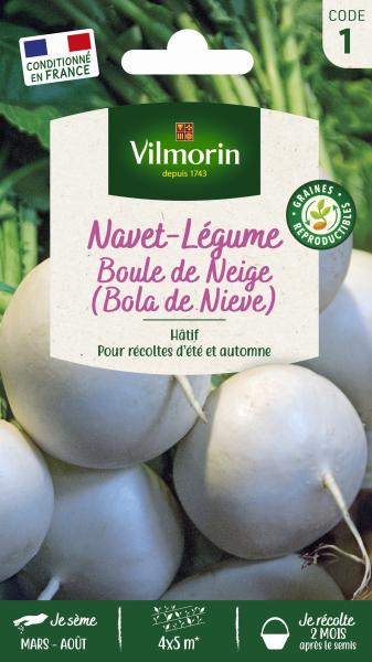 Potagères - Navet-Légume Rond Boule de Neige - PACKAGING_RECTO